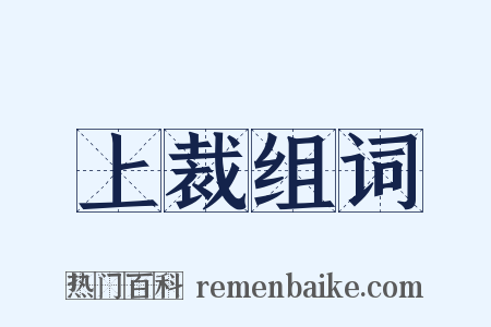 上裁组词是什么意思的图片